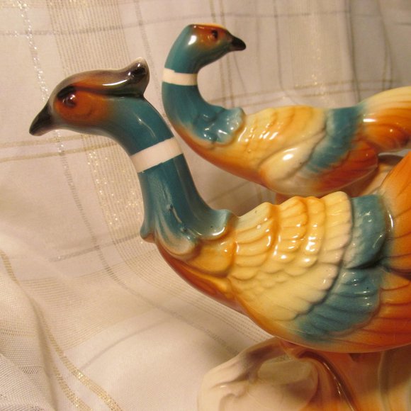 Pheasants Pair Beautiful Decoration Hunters Cabin Man Cave Gift Royal Copley! - Picture 10 of 16